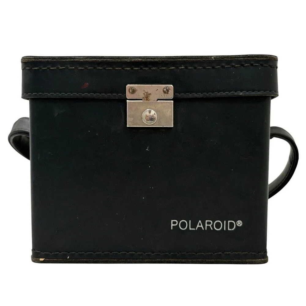 Polaroid Onestep Land Camera W/ Flash Bar, Magic Flash & Black Case UNTESTED
